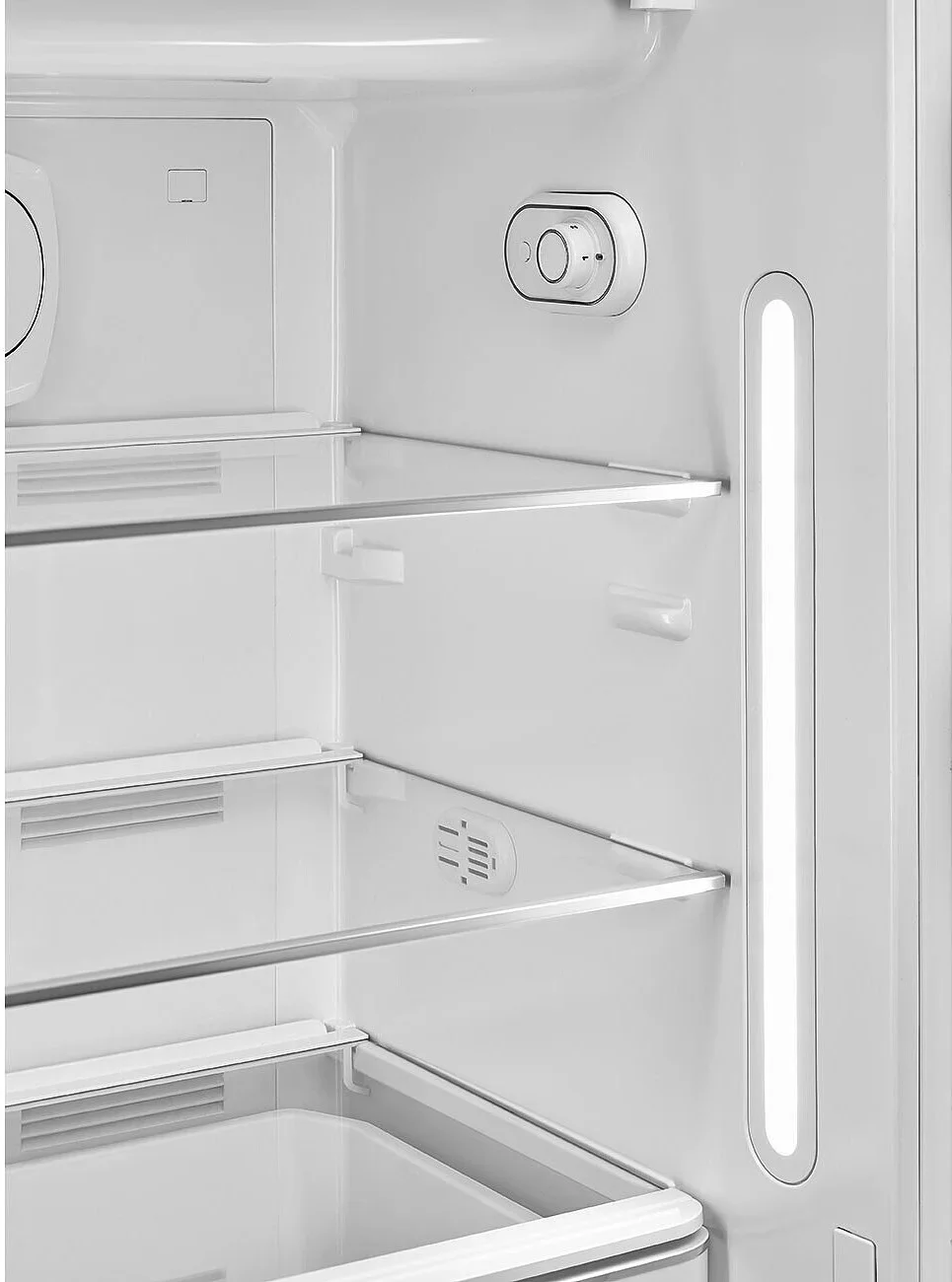 SMEG FAB28RSV6 Отдельностоящий однодверный холодильник, стиль 50-х годов, 60 см, серебристый, петли 