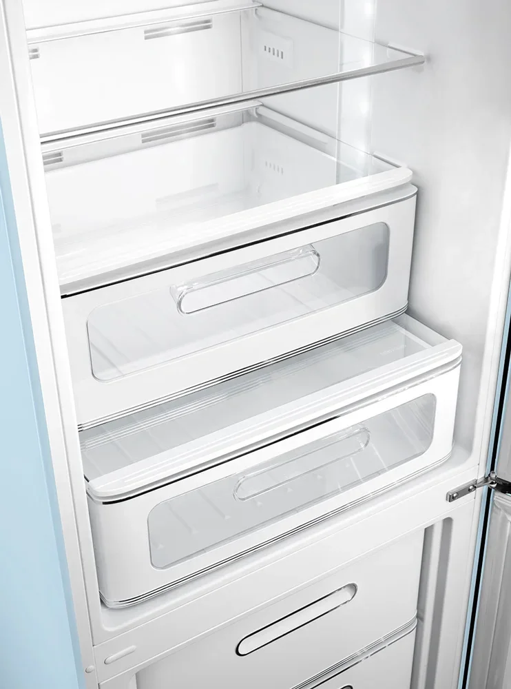 SMEG FAB32RPB6 Отдельностоящий двухдверный холодильник, стиль 50-х годов, 60 см, голубой, No-Frost, 